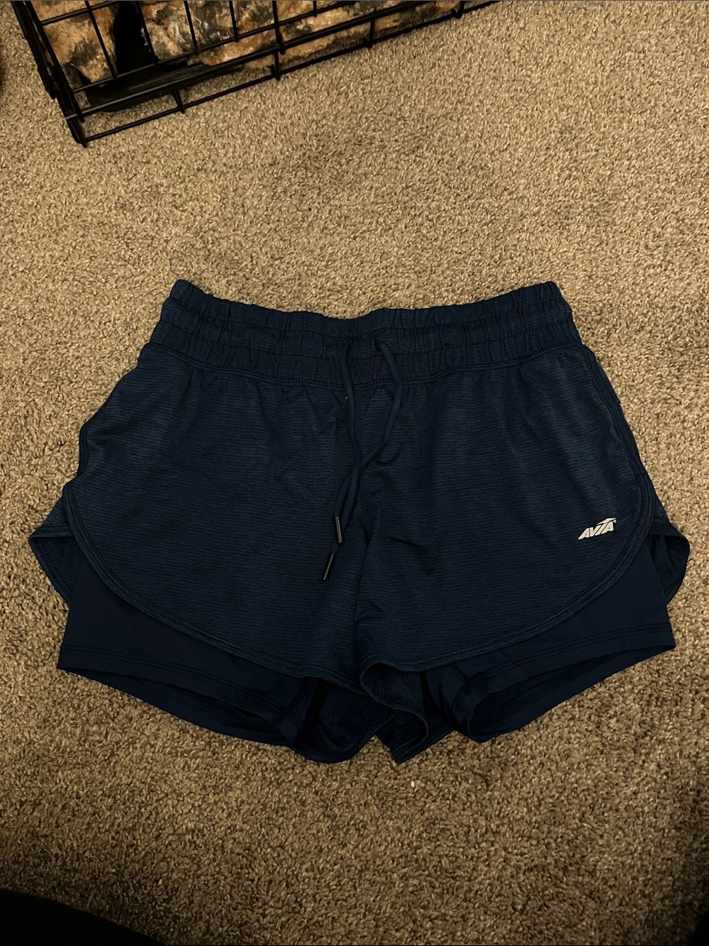 Avia Navy Women's Layered Athletic Shorts
